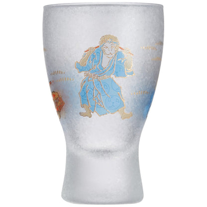 ADERIA Sake Glass Lucky Animals Monkey Masu Sake Glass 100ml [Premium Nippon Taste / Wooden Masu with Cup] Made in Japan Gift Boxed Birthday Gift Present 6786