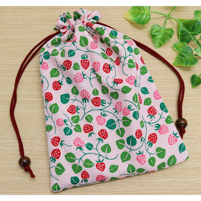 Kyoyu Made in Japan Goshuincho Drawstring Pouch Case for Goshuin Book Takehisa Yumeji Strawberry 18×26.5cm