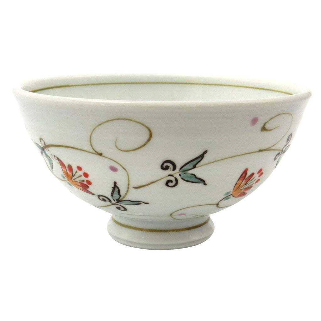 【made in japan】
Tateyamado Hasami Ware Issei Pottery Sarasa Arabesque Small Rice Bowl, Perfect for Daily Use and Elegant Dining Experiences