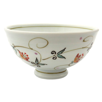 【made in japan】
Tateyamado Hasami Ware Issei Pottery Sarasa Arabesque Small Rice Bowl, Perfect for Daily Use and Elegant Dining Experiences