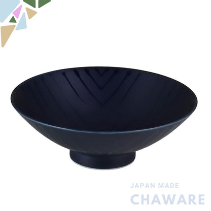 Hakusan Porcelain Plain Tea Bowl, Navy (Approx.) φ15 × 5.3 cm U-20, Designed by Masahiro Mori, Hasami Ware, Made in Japa