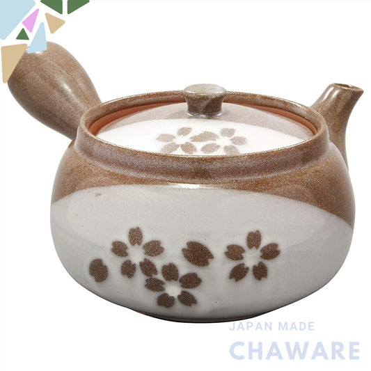【made in japan】
Mino Ware Teapot, Handcrafted in Japan, Featuring Cherry Blossom Design, Porcelain Kyusu, 500-37 Model, 