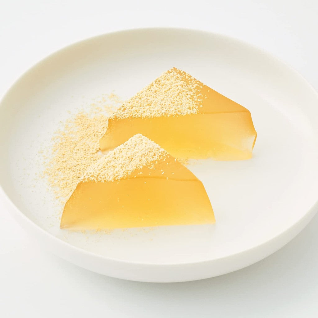 [made in Japan] Bun no Suke Tea House Warabi Mochi Assortment (Wasanbon & Matcha), 2 pieces (116g each) - A delightful traditional Japanese dessert with rich flavors ideal for any occasion!