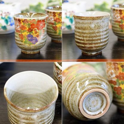 【made in japan】
Elegant Kutani Ceramic Teacup Pair for Couples - Stylish Japanese Yunomi for Every Season, High-Quality Tableware, Handmade in Japan