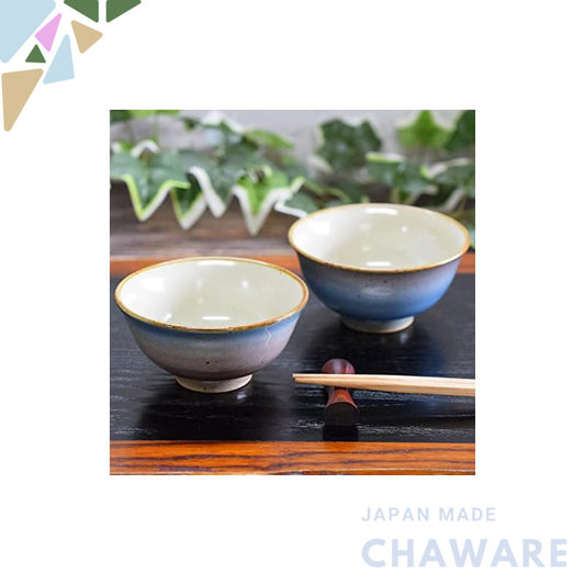【made in japan】
Waza no Kura Stylish Pair of Matcha Tea Bowls - Kutani Ware Ceramic Rice Bowls, High-End Japanese Tablew