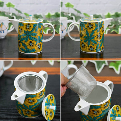 【made in japan】
Stylish Kużyaki Teapot from Waza no Kura, Aoi Design, Premium Quality Ceramic, Japanese Tableware, Comes with Tea Strainer, Made in Japan, Elegant Brand.