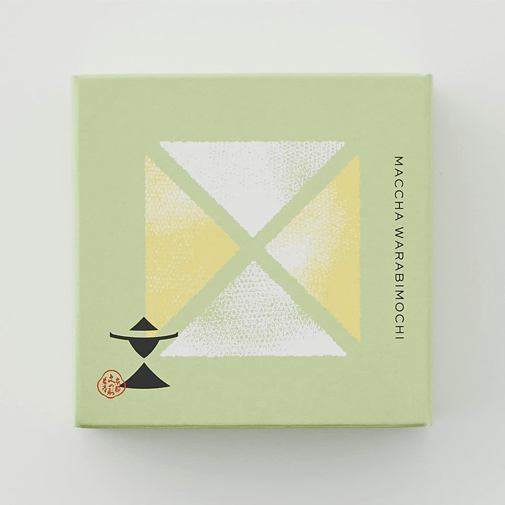 [made in Japan] Bun no Suke Tea House Warabi Mochi Assortment (Wasanbon & Matcha), 2 pieces (116g each) - A delightful traditional Japanese dessert with rich flavors ideal for any occasion!