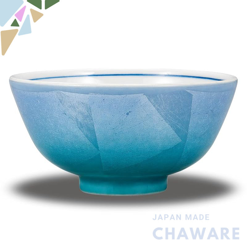 【made in japan】
Stylish Japanese Kutani Porcelain Bowl - Two-tone Silver Leaf Rice Bowl, Premium Tableware, Perfect for 