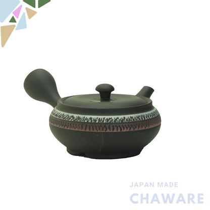 【made in japan】
Tokoname Ware Teapot Takespring 240ml with Mid-Band and Strainer for Deep Steamed Tea, Hojicha, and Genm