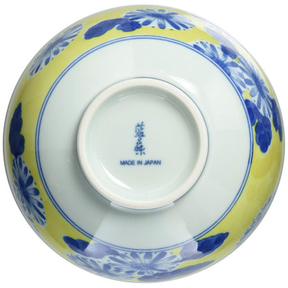 【made in japan】
Mino Ware Lightweight 5.0 Bowl with Yellow Chrysanthemum Pattern - Model 133-61414, Perfect for Everyday Use and Elegant Dining.