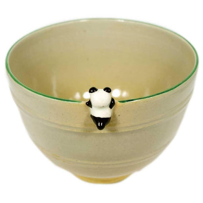 【made in japan】
Japanese Matcha Tea Bowl, Traditional Tea Ceremony Chawan, Handmade Panda Design, Kyoyaki Ceramics by Kōshō Takenaka, Perfect Gift, Size: 12.5cm Diameter x 9cm Height.