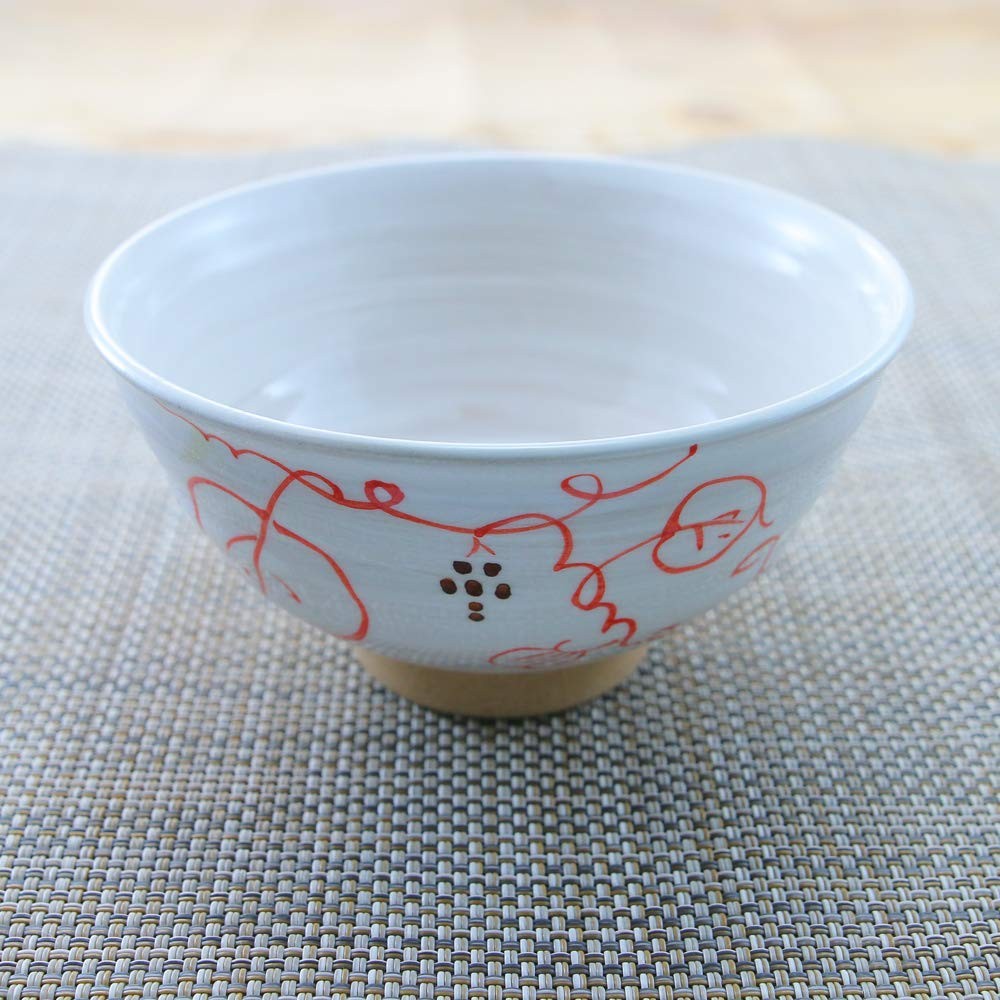 【made in japan】
Arita and Hasami Pottery Small Red Nut Bowl - Lightweight, Thin Design, Grapes Pattern | Traditional Japanese Tableware, Ceramic Dish