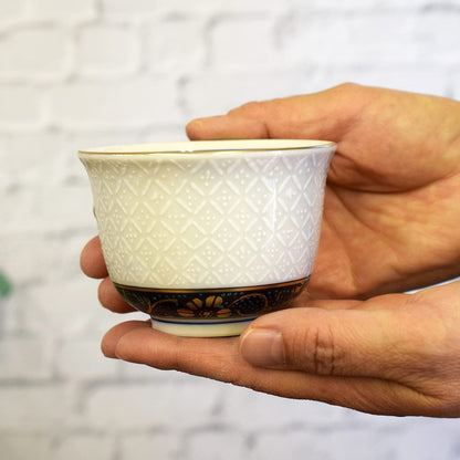 【made in japan】
Stylish Japanese Yu-Don (Tea Cup) Set of 5 - KUTANI Ceramic with Stunning White Shippou Design, High-Quality Tableware, Perfect for Guests, Housewarming, Opening Celebration, Wedding Gifts, and Special Occasions - Made in Japan.