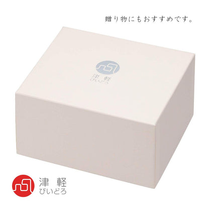 ADERIA Tsugaru Glass Sakura Fubuki Sake Set - Tokkuri and Ochoko, Made in Japan, Gift Box Included