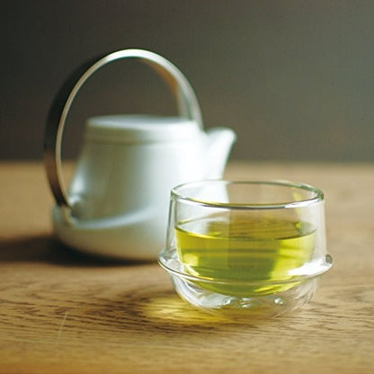 KINTO KRONOS Double Wall Teacup 200ml, Heat-Resistant Glass, Microwave and Dishwasher Safe, Gift Item 23105