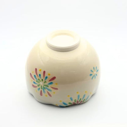 【made in japan】
Japanese Tea Ceremony Matcha Bowl - Handmade in Kyoto, Fireworks Design by Kouyou Takenaka, Perfect Gift, Dimensions: 11cm (D) x 8.5cm (H), Authentic Japanese Ceramics