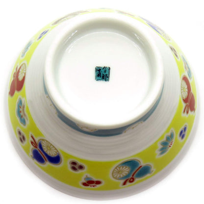 【made in japan】
Waza no Kura Kutani Ware Multi-Layered Rice Bowl with Six Cucumbers (Good Health) - Stylish Ceramic Tableware, Perfect for Japanese Cuisine, 60th Birthday Celebration, Gift Idea