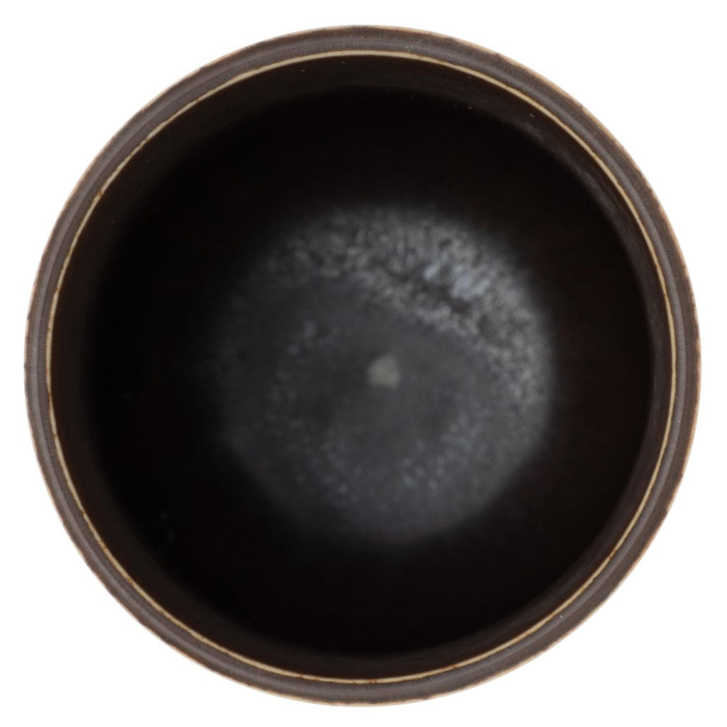 [made in Japan] TOKI1919 Karesansui Black Japanese Traditional Tea Cup 250ml, Diameter 6x9cm, Mino Ware Pottery, Microwave and Dishwasher Safe, Perfect for Restaurants, Cafes, and Japanese Cuisine, Made in Japan, 37F370-09.