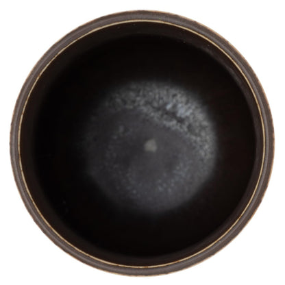 [made in Japan] TOKI1919 Karesansui Black Japanese Traditional Tea Cup 250ml, Diameter 6x9cm, Mino Ware Pottery, Microwave and Dishwasher Safe, Perfect for Restaurants, Cafes, and Japanese Cuisine, Made in Japan, 37F370-09.