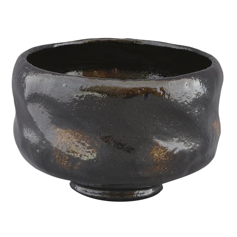 Kyoto Ware, Kiyomizu Ware, Shoraku Kiln, High Matcha Bowl, Kuro Raku, K4-1 Black