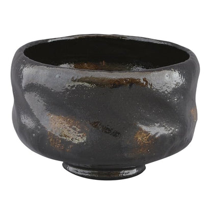 Kyoto Ware, Kiyomizu Ware, Shoraku Kiln, High Matcha Bowl, Kuro Raku, K4-1 Black