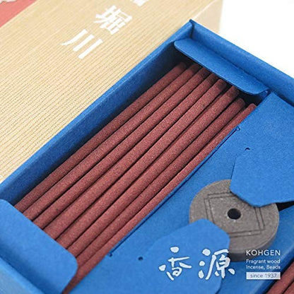Scented Incense Ho-Wa by Shu Eido, Ho-Wa Horikawa ST Economy Pack of 80 Sticks with Simple Incense Holder #210224