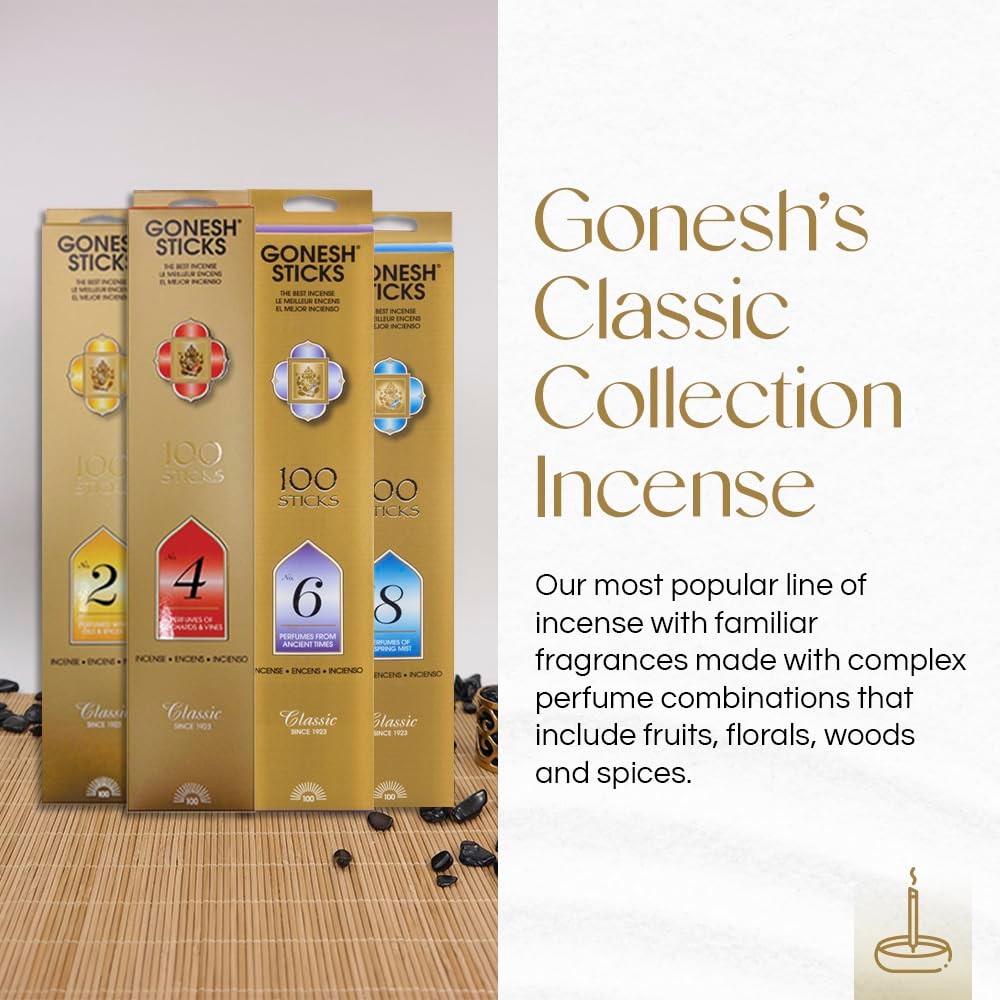 GONESH Incense No. 8 Stick Single Pack 100 Sticks (x 1)