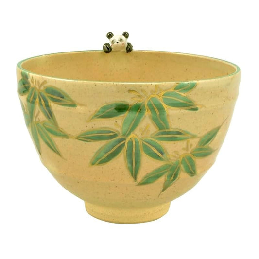 【made in japan】
Japanese Matcha Tea Bowl, Traditional Tea Ceremony Chawan, Handmade Panda Design, Kyoyaki Ceramics by Kō