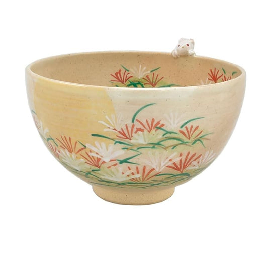 【made in japan】
Japanese Tea Ceremony Matcha Bowl - Handmade Kyoto Ceramic with Rabbit Design, Authentic Japanese Crafts
