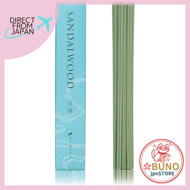 numuon 【 Premium White Sandalwood × Awaji Island Traditional Method 】 Incense Sticks Sandalwood No Holder Approximately 