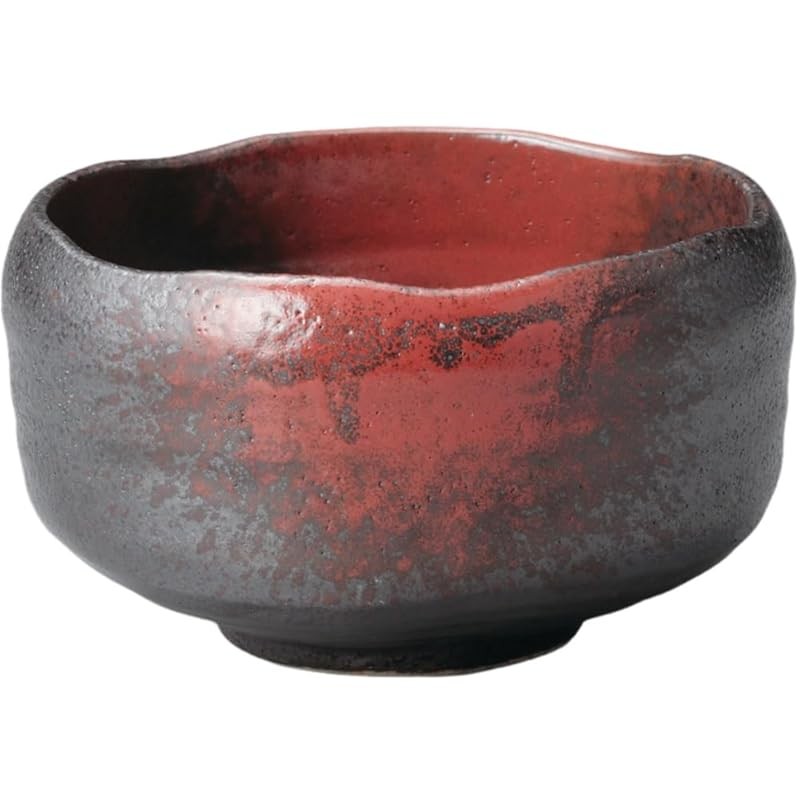 Ceramic Matcha Bowl, Traditional Japanese Chawan for Tea Ceremony, Akafuki Temmoku Matcha Bowl, Mino Ware, Made in Japan