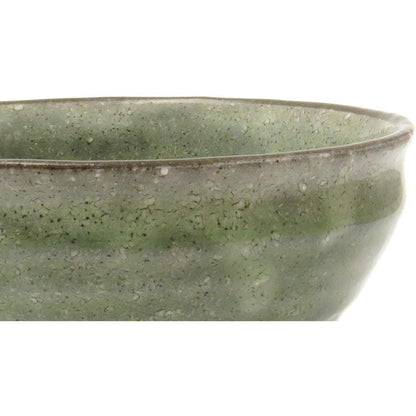 Mino ware matcha bowl, Kyoto style, green glaze, made in Japan, 505-43.