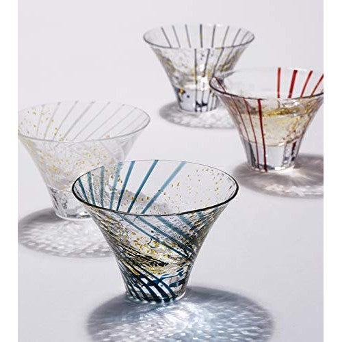 Toyo Sasaki Glass Edo Glass Yachiyo Kiln Sake Cup Hanami Sake 80ml Made in Japan Sake Glass Glass Cup Gift Present 10782