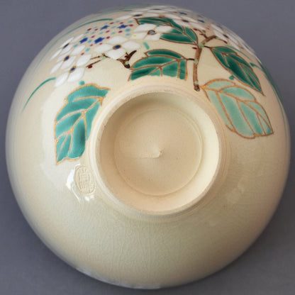 Kyoto Ware Seihō, Matcha Bowl Hydrangea K2-6
