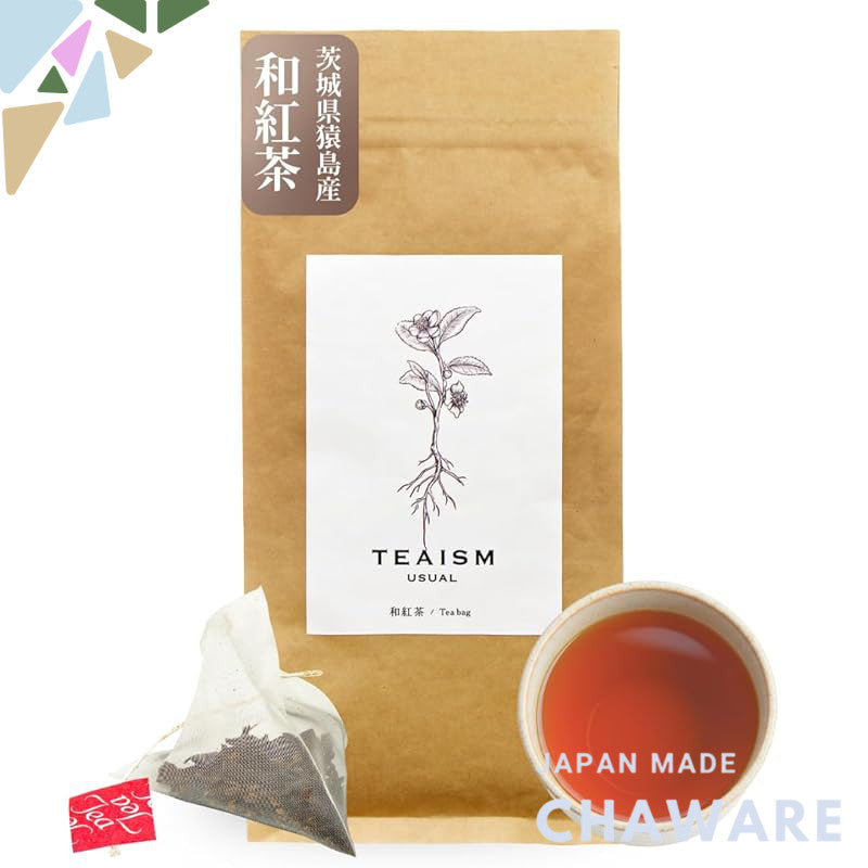 TEAISM USUAL Japanese Black Tea Tea Bags 2.5g x 30 Bags, Brewed Tea Bags, Cold Brew Black Tea, Gift, Premium, Additive-F