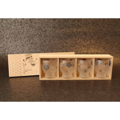 ADERIA Premium Japanese Sake Glass Set - Seasonal Collection (145ml) - Made in Japan
