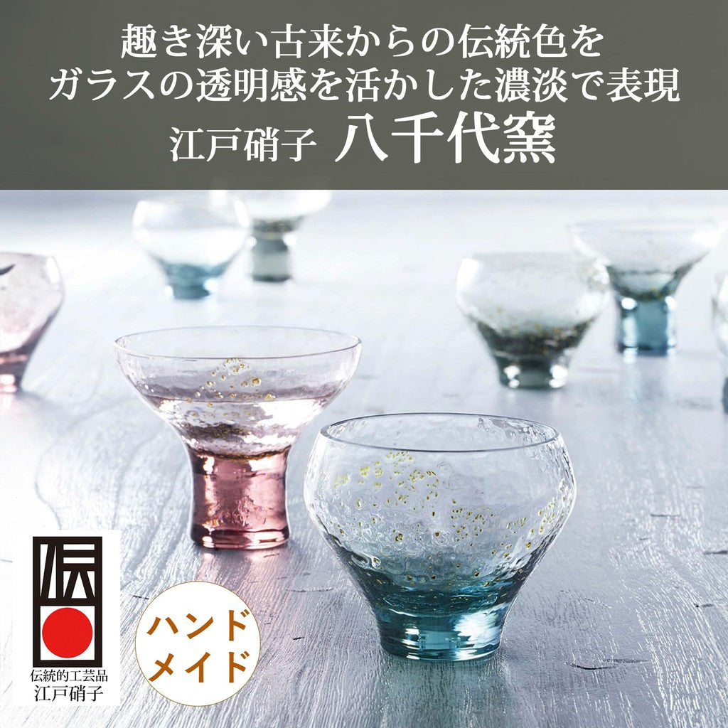 Toyo Sasaki Glass Edo Glass Yachiyo Kiln Takaashi Cup Umemurasaki 95ml Made in Japan Sakeware Gift
