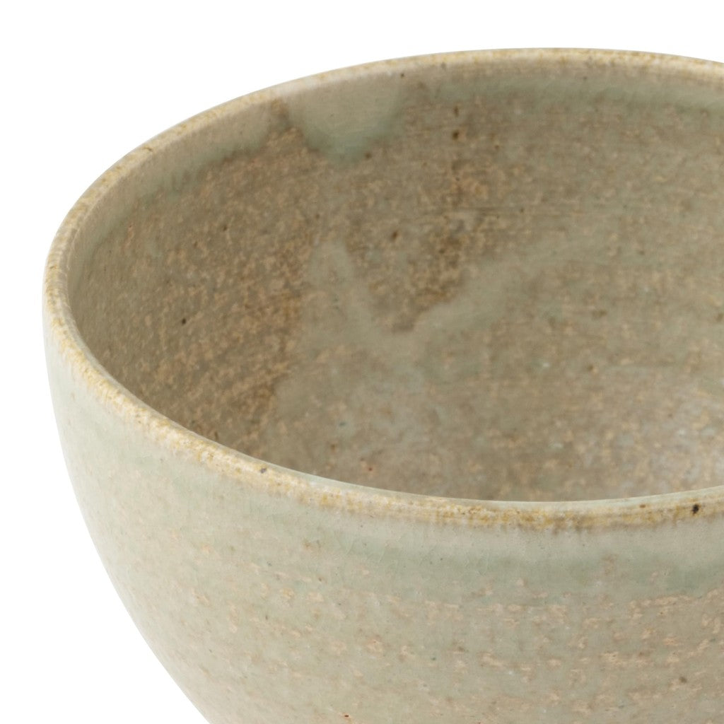 Marui Seito Shigaraki Ware Hachimon Matcha Tea Bowl Approx. 12cm Diameter, White Glaze Cream MR-3-4117