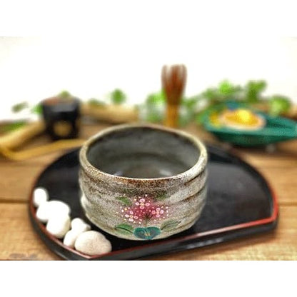 Kutani [Matcha Bowl] in Hydrangea Pink & Blue with Undercoating, Ceramic
