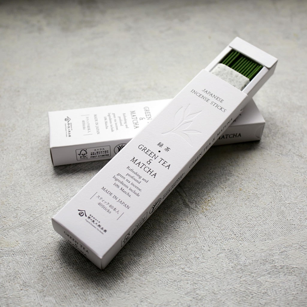 Noguchi Kumataro Tea Garden Incense Sticks - Green Tea and Matcha Scent, Approximately 40 Sticks, Sandalwood, Awaji Island, Deodorizing Aroma, Made in Japan, Gift Item