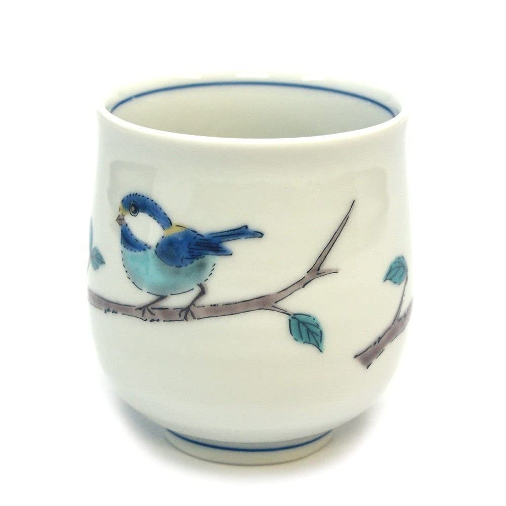 Waza no Kura Kutani Ware Teacup Sparrows Stylish Teacup Bowl Ceramic Brand Japanese Tableware Made in Japan