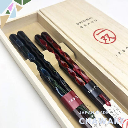 Yamaya Lacquerware Store One Pair Gift Chopsticks Set Flash Pair Bento Stylish Made in Japan Domestic Production