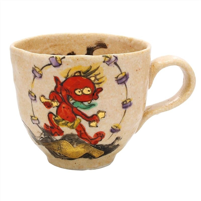【made in japan】
Mino Ware Wada Kazuto Thunder God Mug with Decorative Box, Model 105-0019 – Traditional Japanese Craftsm