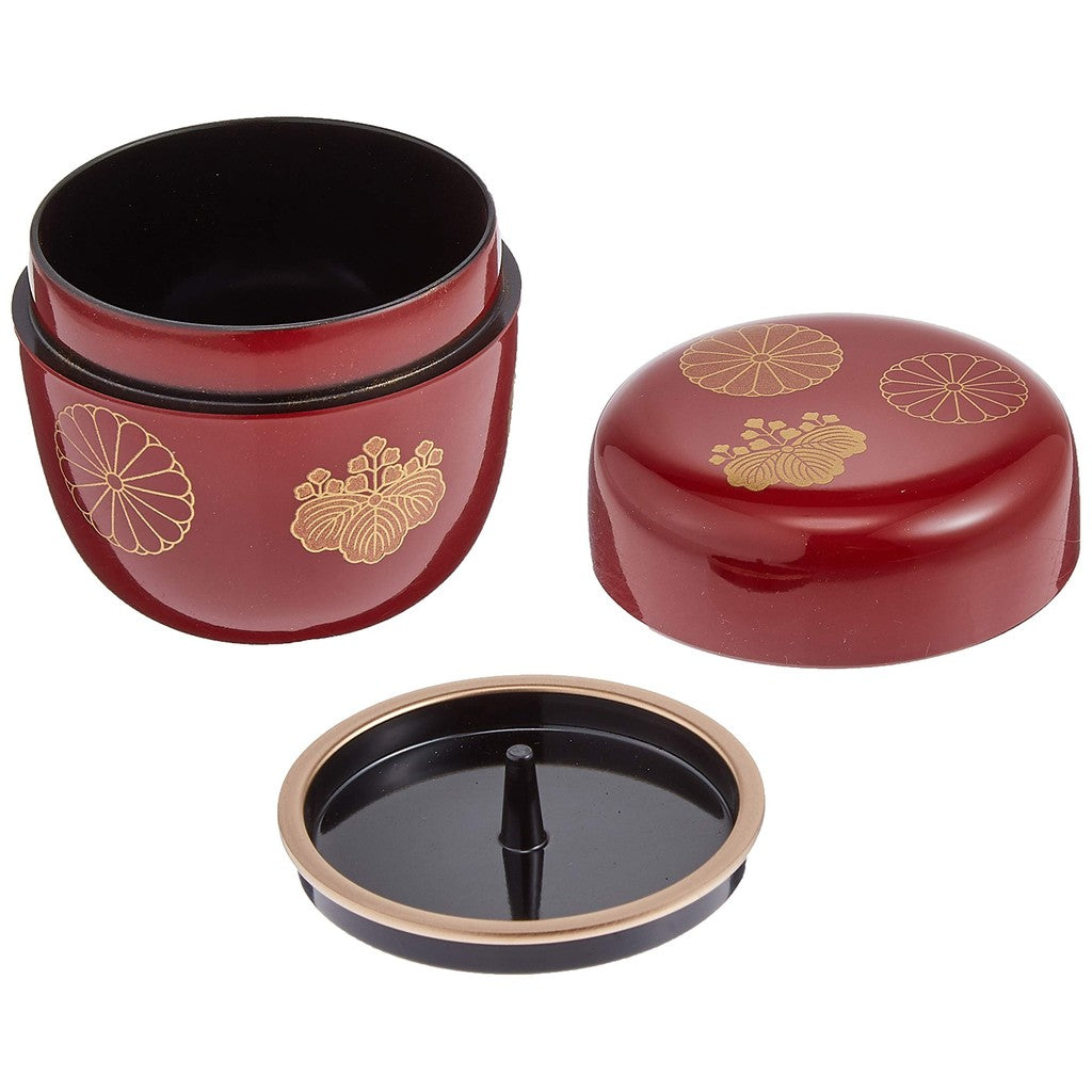 Nakaya Brothers Co. Yamanaka Lacquerware 2.2 Natsume (with inner lid) Black Kodaiji Maki-e 33-4805 and Red Kodaiji Maki-e 33-4804
