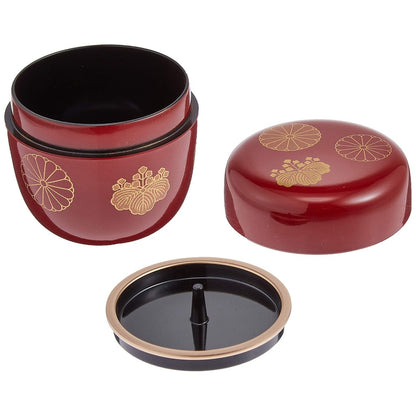 Nakaya Brothers Co. Yamanaka Lacquerware 2.2 Natsume (with inner lid) Black Kodaiji Maki-e 33-4805 and Red Kodaiji Maki-e 33-4804