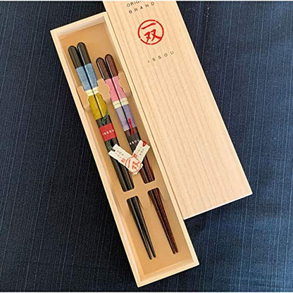 Yamaka Lacquerware Shop Arima Pair Gift Chopsticks Set Made in Japan
