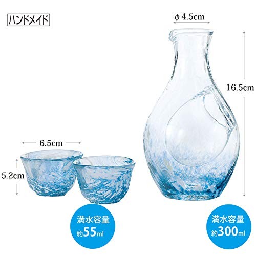 Toyo-Sasaki Glass Chilled Sake Set G604-M70