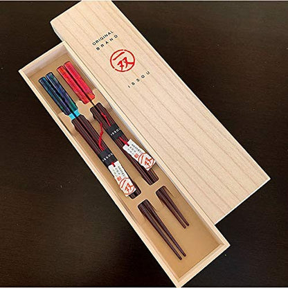 Yamaya Lacquerware Store Pair Gift Chopstick Set - Maboroshi Shell Pair