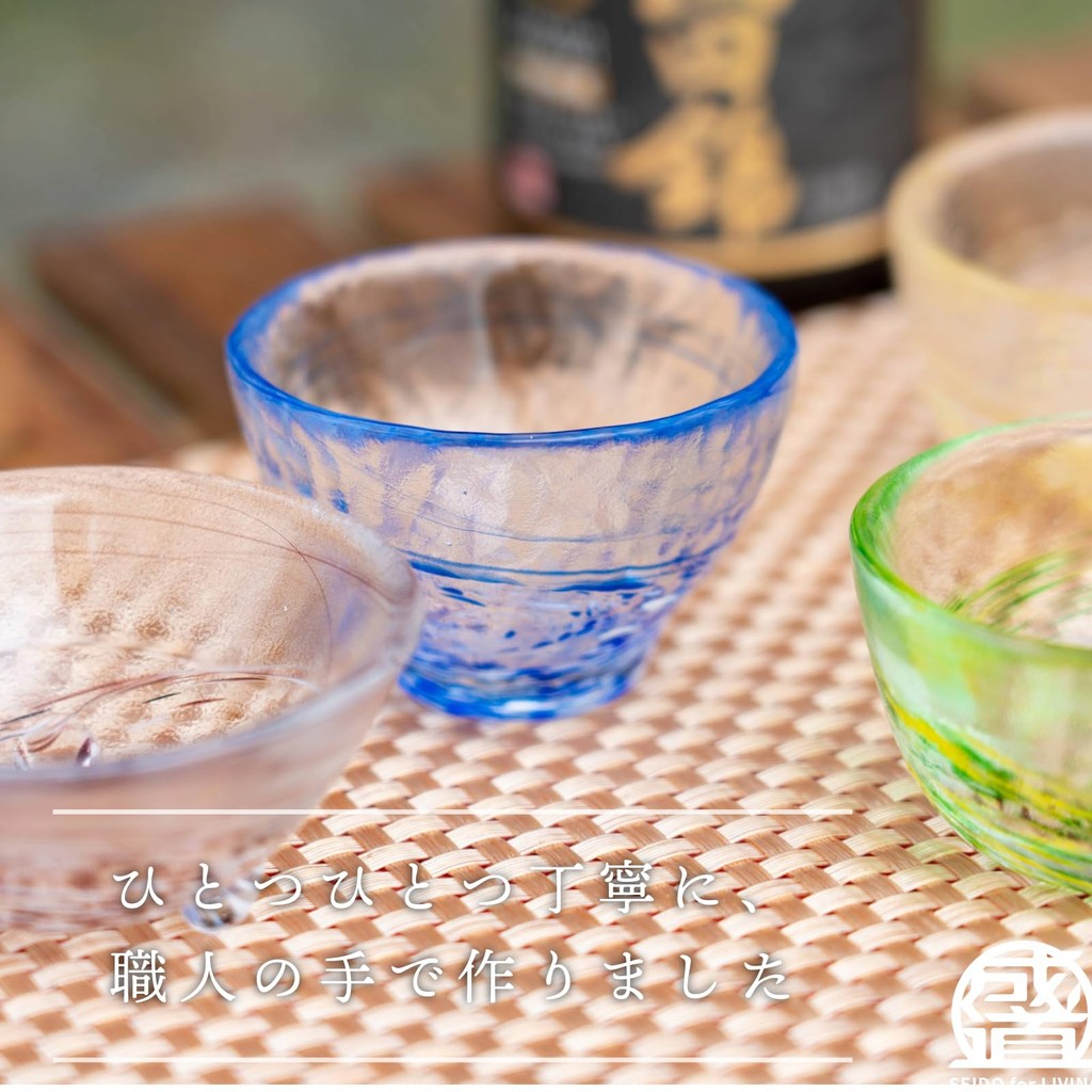 SEIDO Beidoro Ochoko Set - Kutani-style Sake Cups, Made in Japan, Packed in a Paulownia Wood Box, Perfect for Father's Day, Mother's Day, Respect for the Aged Day Gifts, Set of 5