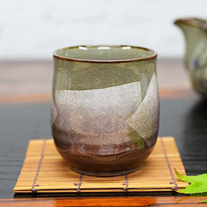 "Waza no Kura Kutani Ware Tea Cup - Silver Glaze Purple - Pottery Brand Japanese Tableware - Yunomi Chawan - Celebration for the 70th Birthday - Present Gift"
